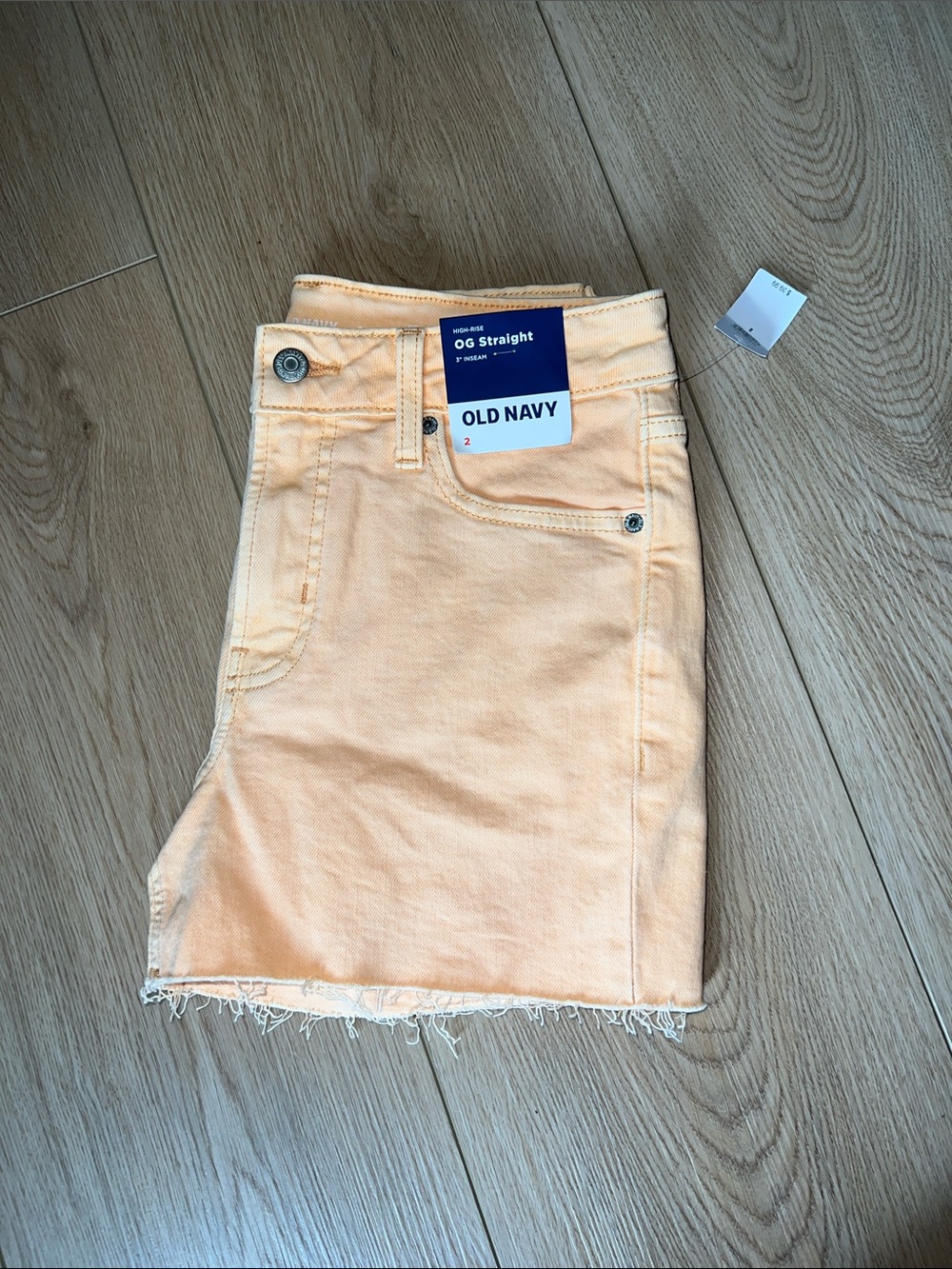 Old Navy Light Peach OG Straight Denim Skirt